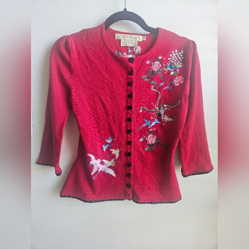 Wheels and Dollbaby Birds of Paradise Cardigan